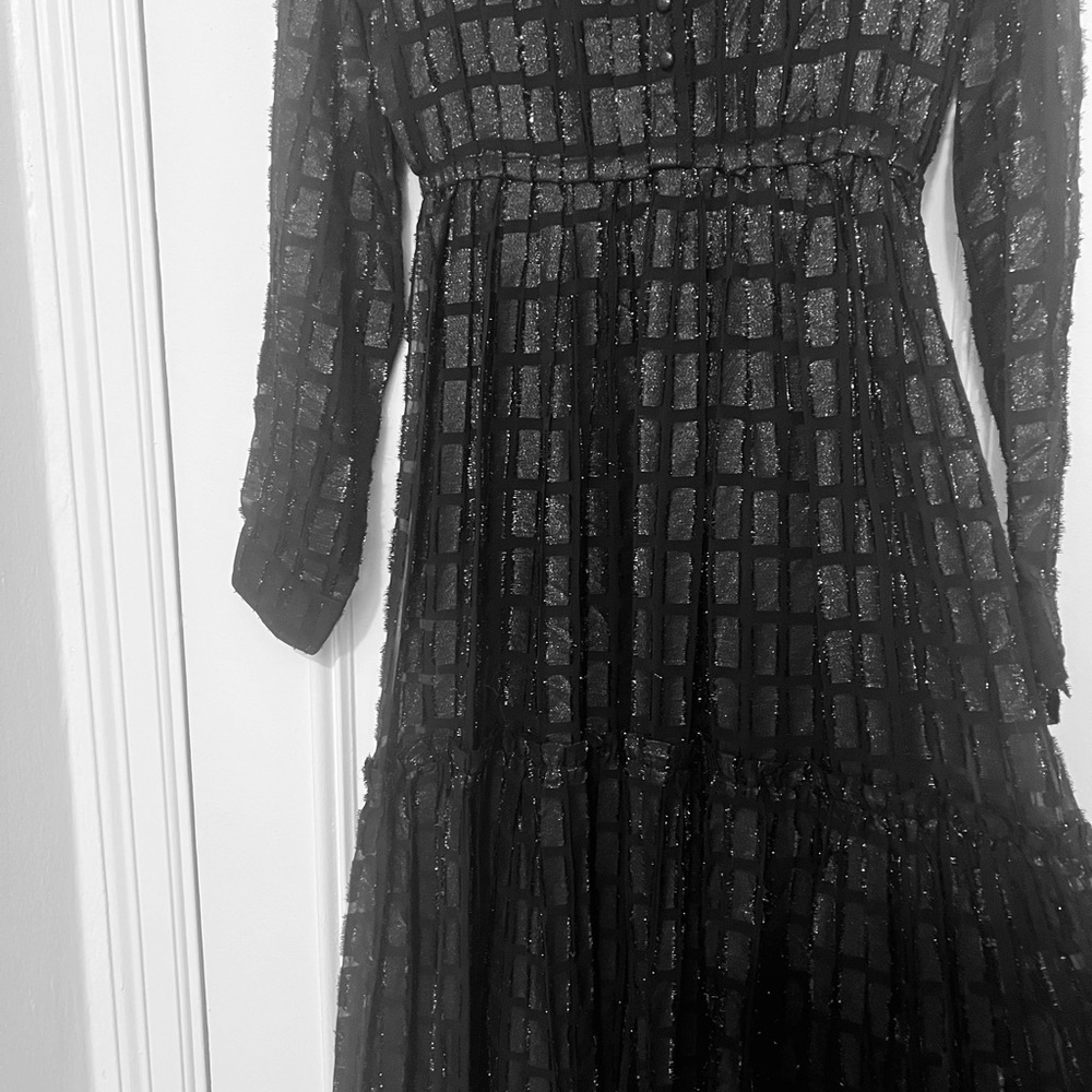 Dodo Bar Or Black and Silver Textured Maxi Dress - Picture 7 of 16